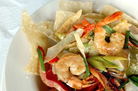 Thai nachos from Tucker's Bistro in Newport.