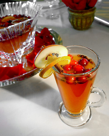 A traditional wassil drink at The Spiced Pear restaurant in Newport, RI.