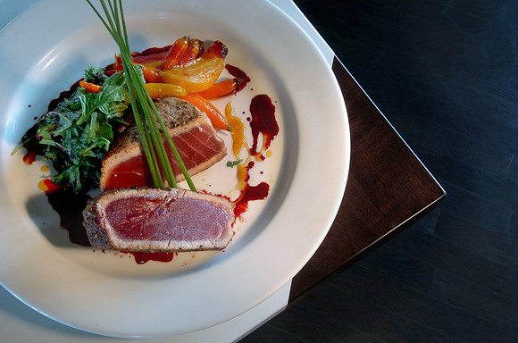 The seared sushi tuna at Table 28 in East Greenwich, RI.