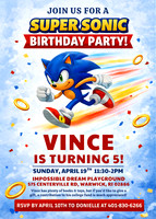 Vince-5th Bday-Sonic (5 x 7 in) - 1