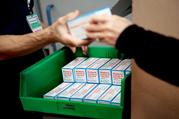 The Moderna Vaccine arrives at Rhode Island Hospital.